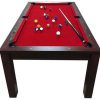 Jogo De Interior | ELITESHOPPING Mesa De Bilhar 7 Pes Vermelho Conversivel En Mesa Com Bancos Etna