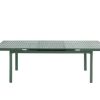 Conjunto Mesa E Cadeiras De Jardim | MYLIA Conjunto De Jantar De Jardim Em Aluminio, Mesa Extensivel 180/240Cm, 6 Cadeiroes Empilhaveis Com Apoios De Bracos Em Acacia Verde-Amendoa - Nauru