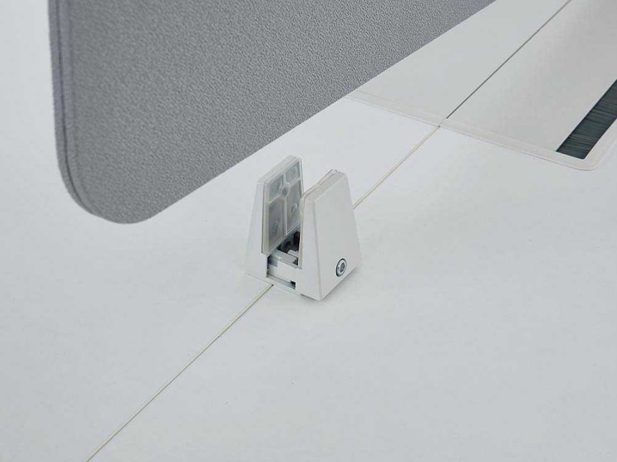 Mobiliario De Escritorio | Workēa Secretaria Profissional 1 Pessoa Branco C140 Cm Com Separador - Downtown