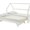 Cama Dupla | Vente-unique Cama Dupla Cabana De 2 X 90 X 190 Cm Em Pinho Cor Branco - Hurra
