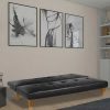 Sofa Em Pele Sintetica | Vente-unique Sofa-Cama Tristar (Preto)