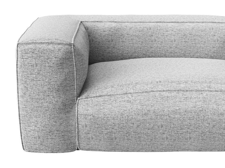 Sofa De 3 Lugares | Maison Céphy Sofa De 3 Lugares Em Tecido Matizado Cinzento - Lelio