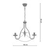 Lustre | TOSEL Lustre Tosel Pampilles Lampada Decorativa Abaulado Carmim D44 X H80 Cm