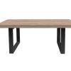 Mesa De Jantar | Vente-unique Mesa De Jantar De 8 Lugares Cor Natural E Preto - Nadiege