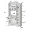 Movel De Cozinha | Vente-unique Aparador De Cozinha Mady - 5 Portas & 1 Gaveta - Cores: Branco E Betao