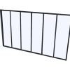 Divisoria De Ambiente | Vente-unique Divisoria De Vidro Bayview Em Aluminio Termolacado Preto - 180X130 Cm