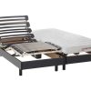 Cama Articulada | DREAMEA Cama Eletrica Articulada Colchao Acolhimento Latex - Preto - 2 X 80 X 200 Cm - Tyndare Da Dreamea