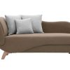 Chaise Longue | Vente-unique Chaise-Longue Direita Convertivel Em Tecido Castanho Com Espaco De Arrumacao - Penelope