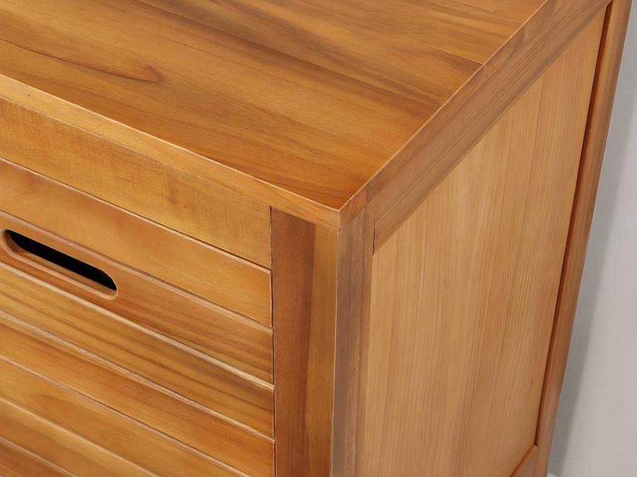 Movel Para Lavatorio | Vente-unique Movel Para Colocar Sob O Lavatorio Em Madeira De Acacia De 130 Cm - Pulukan