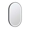 Acessorios De Casa De Banho | OZAIA Espelho De Casa De Banho Luminoso Oval Antiembaciamento Com Contorno Preto 60X90 Cm - Alarico