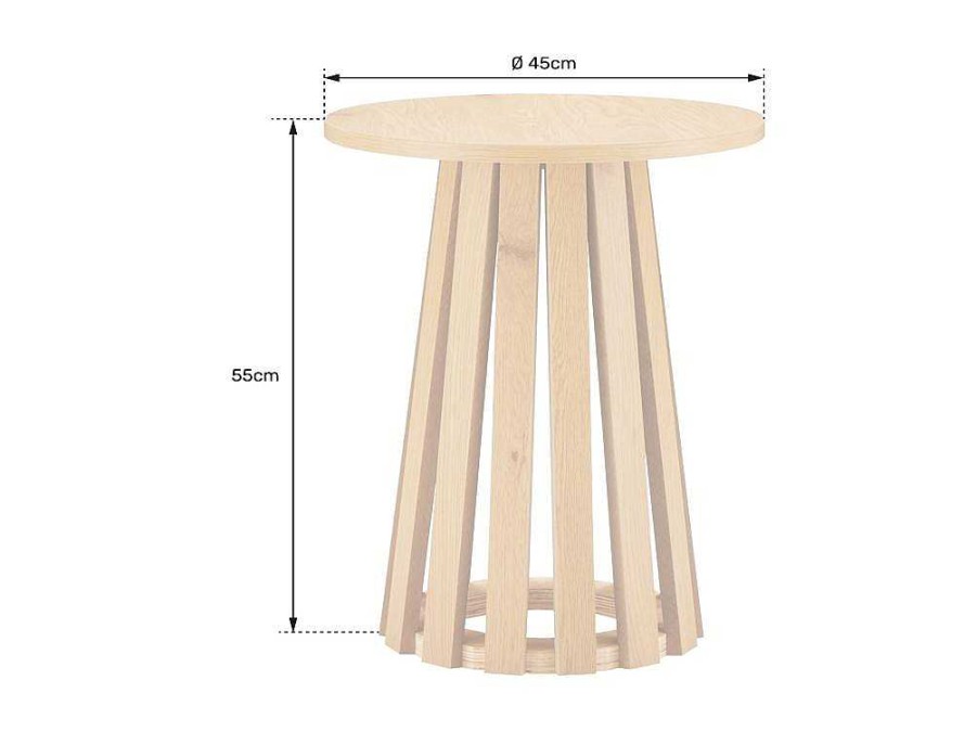 Mesa De Apoio | Happy Garden Liv Mesa Lateral Redonda De Estilo Escandinavo