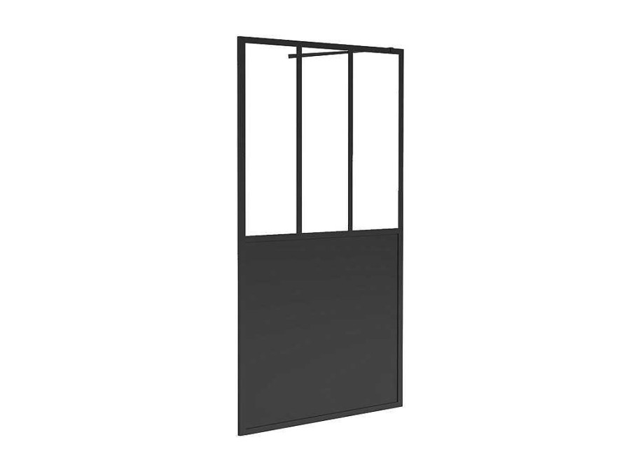 Painel De Duche | Shower & Design Painel De Duche Estilo Italiano Preto Fosco Estilo Atelier 100X200 Cm - Urbanik