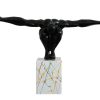 Estatua | OZAIA Grande Estatua Soledad Ii Em Resina - Comp.73 X Alt.57 Cm - Preto