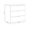 Comoda | Loungitude Comoda Danny 3 Gavetas (Carvalho Claro)