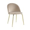 Cadeira | Vente-unique Conjunto De 2 Cadeiras Melbourne - Veludo E Metal Dourado - Bege