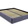Sommier | Ysmée Sommier Com Arrumacao 140 X 190 Cm Em Veludo Cinzento - Sethi Da Dreamea