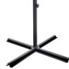 Guarda Sol | MYLIA Guarda-Sol Articulado Redondo Cinzento Em Aco Com Leds D. 2,93 M - Pocota