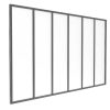 Divisoria De Ambiente | Vente-unique Divisoria De Atelier Aluminio Termolacado E Vidro Fosco 180X105 Cm, Preto - Bayview