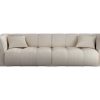 Sofa | Maison Céphy Sofa De 4 Lugares Veludo Canelado Bege - Naemia De Maison Cephy