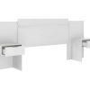 Cabeceira E Ponte De Cama | Vente-unique Cabeceira De Cama Extensivel Com Mesas De Cabeceira De 140/160 Cm Cor Branco - Parati