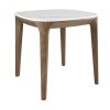 Mesa De Apoio | Angel Cerda Mesa De Canto Quadrada Em Marmore De Porcelana E Nogueira 2133