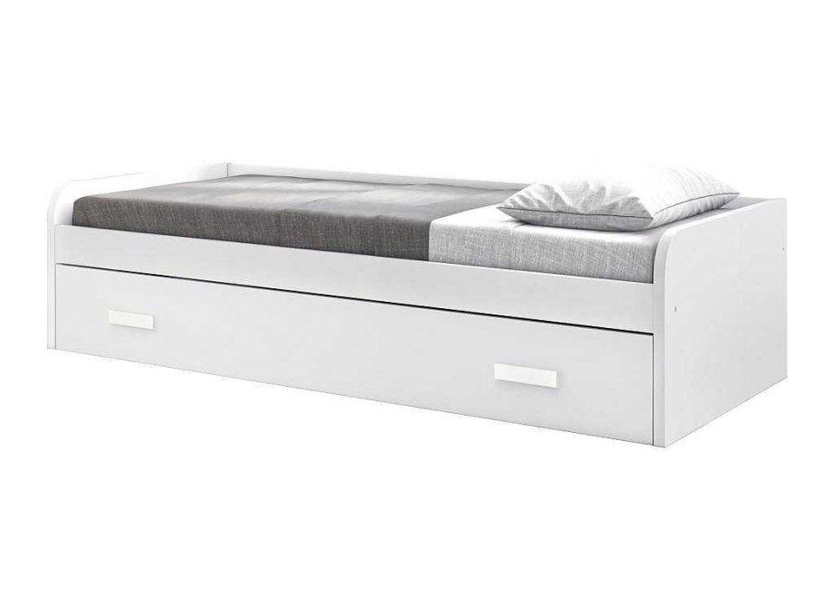 Cama De Adulto | Venprodin Cama Gaveta - 105 Cm 54X190X113Cm - Branca