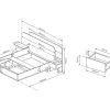 Cama De Adulto | Vente-unique Cama Com Mesas De Cabeceira 160X200 Cm, Com Leds Cor Natural E Branco + Estrado + Colchao - Desado