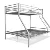 Cama De Adulto | Saldosystocks Beliche Duplo Metalico E Individual Para 3 Pessoas Na Cor Cinza