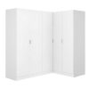 Armario E Roupeiro | Vente-unique Roupeiro De Canto 5 Portas C173 Cm Branco - Listowel
