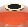 Objeto De Decoracao Interior | OZAIA Grande Vaso Em Metal Esmaltado D. 30 X A. 82 Cm Terracota E Folha Acobreada - Perlin