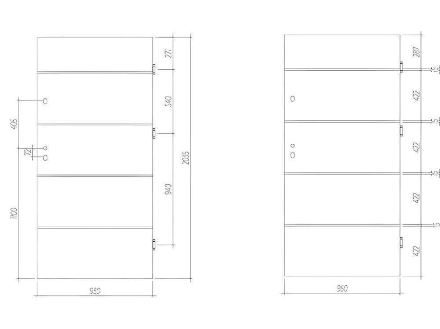 Porta De Entrada | Vente-unique Porta De Entrada Em Aco E Inox A207 X L100 Cm Branco, Abertura Para A Direita - Naxara