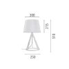 Candeeiro De Mesa | EPIKASA Lampada De Mesa Konan, Multicor, 30X30X51 Cm, Epikasa