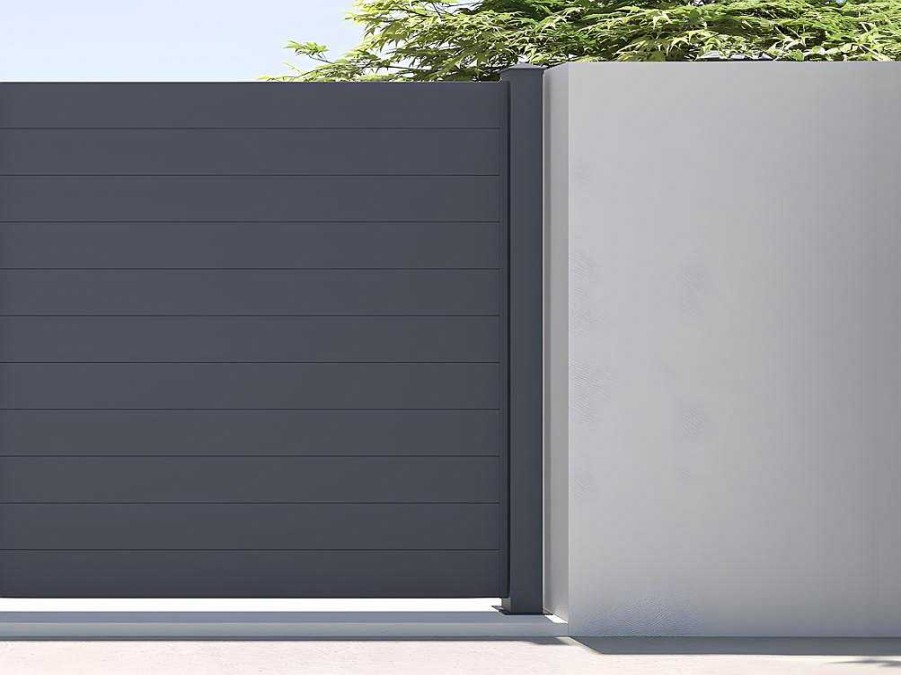 Canico E Cerca | EXPERTLAND Extensao De Cerca De Pousar A182 X L178,3 Cm Aluminio Antracite - Otavio