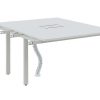 Mobiliario De Escritorio | Workēa Extensao Para Mesa De Escritorio De 2 Pessoas Branco C120 Cm - Downtown