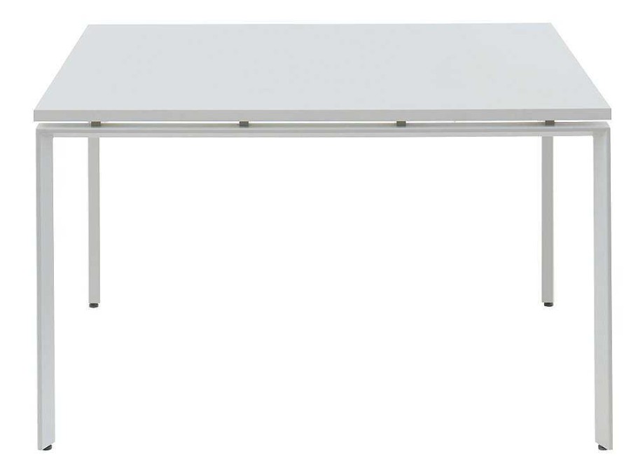 Mobiliario De Escritorio | Workēa Mesa De Reuniao Quadrada, 4 Pessoas, Branco C120 Cm - Downtown