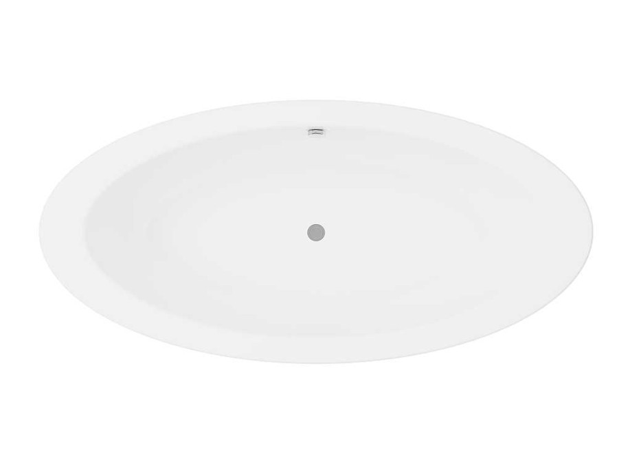 Banheira De Pousar | Shower & Design Banheira Classica Oval 251 L, 185X90X58 Cm, Acrilico Branco - Marmati