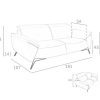 Promocoes Sofas & Poltronas | Angel Cerda Sofa De 2 Assentos Estofado Em Couro Taupe Grey 6131