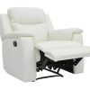 Cadeirao Relax | Vente-unique Cadeirao Relax Em Pele Branco Marfim - Evasion