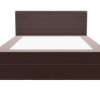 Cama Boxspring, Cama Continental | Ysmée Conjunto Completo Boxspring Com Cabeceira + Sommier + Colchao + Sobrecolchao 160 X 200 Cm Veludo Canelado Castanho - Nara De Ysmee