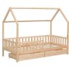 Cama De Crianca | Happy Garden Cama De Cabina Para Criancas 190X90Cm Em Madeira Com Gavetas Marceau