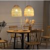 Candeeiro Suspenso | OZAIA Candeeiro De Teto Etnico Em Metal E Rotim Cor Natural De D.40 X A. 120 Cm - Parnaiba