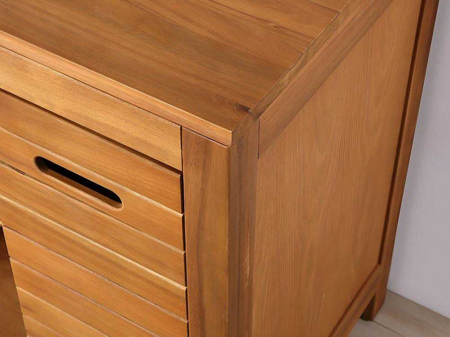 Movel Para Lavatorio | Vente-unique Movel Para Colocar Sob O Lavatorio Em Madeira De Acacia De 90 Cm - Pulukan