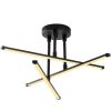 Luz De Teto | OZAIA Candeeiro De Teto Design De Leds Em Metal L. 51 X A. 26 Cm, Preto - Heras