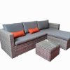Conjunto Relax De Jardim | Saldosystocks Sofa Chaise Longue Ratan + Mesa. Modelo Ms029-1-Gr, Moveis De Jardim E Terraco