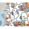 Tapete De Crianca | OZAIA Tapete De Vinil Para Crianca De 120 X 180 Cm Multicolor - Camini