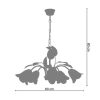 Lustre | TOSEL Lustre Tosel Pampilles Lampada Decorativa Braco Roxo D60 X H90 Cm