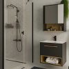 Movel De Parede Para Casa De Banho | Vente-unique Armario De Parede De Casa De Banho Cor Antracite De 60 Cm - Yangra