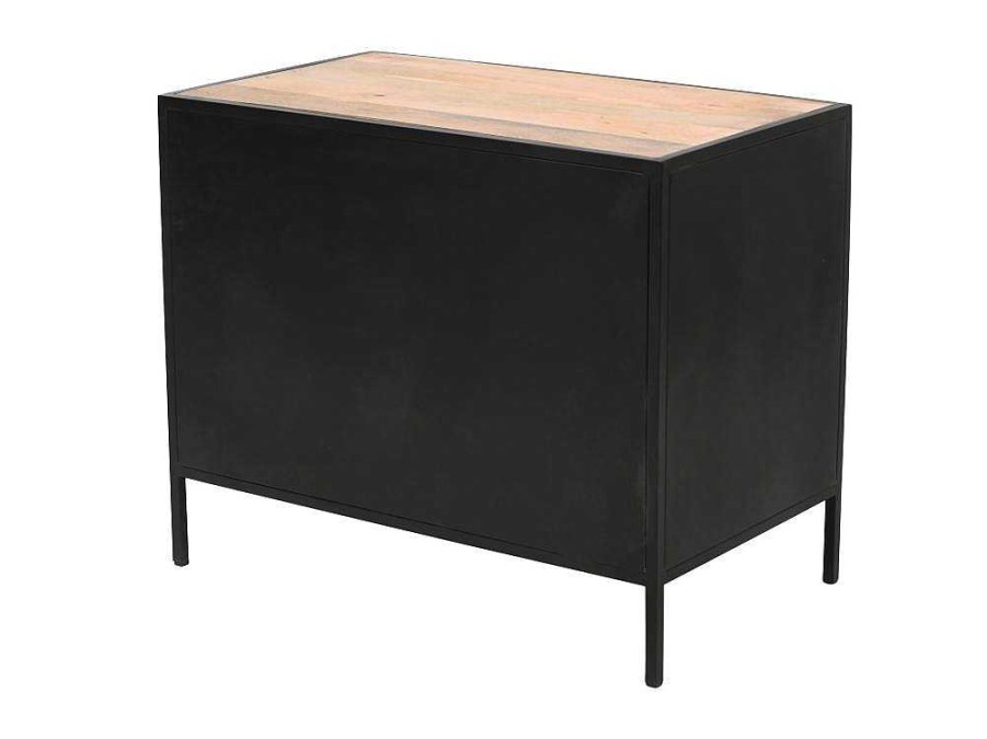 Movel Para Lavatorio | Vente-unique Movel Para Colocar Sob O Lavatorio Em Metal 2 Portas 95 Cm - Orionis