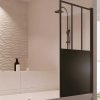 Resguardo De Banheira | Shower & Design Painel De Banheira Preto Mate Estilo Atelier 80X140 Cm - Urbanik