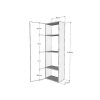 Cama Rebativel | ITAMOBY Cama Retratil 160 Vertical Kentaro Com Armario Coluna E Armarios Suspensos Cinza Branca